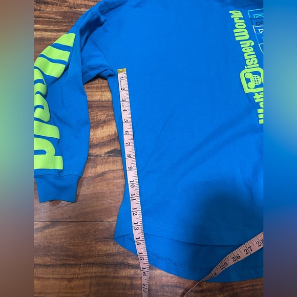 Walt Disney World Spirit Jersey Neon Green Blue Adult Parks Mickey Small - Picture 6 of 6
